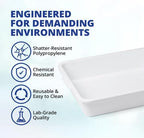 United Scientific™ Polypropylene Multi-Purpose Containment Tray - for Sterilizing and Drying Laboratory Supplies - Polypropylene Rectangular Plastic Tray - 18.375" L x 14.125" W x 3" H, 1 Count