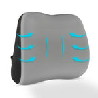 Lumbar Support Pillow for Office Chair, Memory Foam Lumbar Pillow for Lower Back Pain Relief (Grey)
