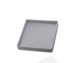 Square Tray for Organization, 11 Inch Plastic Serving Tray, Multi-Purpose Decorative Tray for Bathroom Countertop, Dresser, Ottoman & Coffee Table, Vanity Tray for Jewelry & Makeup, White