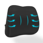 Lumbar Support Pillow for Office Chair, Memory Foam Lumbar Pillow for Lower Back Pain Relief (Grey)