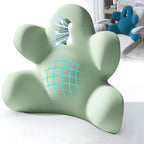 Lumbar Support Pillow for Office Chair, Back Pillow Lumbar Support for Car, Chair, Sofa - Improve Lower Back Pain Relief & Sitting Posture, Memory Foam Back Cushion for Long Sitting (Blue-01)