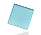 Square Tray for Organization, 11 Inch Plastic Serving Tray, Multi-Purpose Decorative Tray for Bathroom Countertop, Dresser, Ottoman & Coffee Table, Vanity Tray for Jewelry & Makeup, White