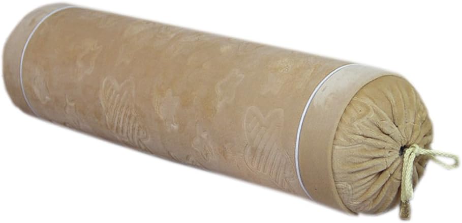 Solid Colors Bolster Cylindrical Candy Pillow Sleeping Cushion Neck Pillows Washable Waist Pillow (Pale Mauve)