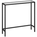 HOOBRO 29.5" Narrow Console Table, Modern Sofa Table Behind Couch, Tempered Glass Entryway Table, Small Side Table for Entrance, Living Room, Foyer, Hallway, Bedroom, Gold GD07XG01
