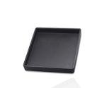 Square Tray for Organization, 11 Inch Plastic Serving Tray, Multi-Purpose Decorative Tray for Bathroom Countertop, Dresser, Ottoman & Coffee Table, Vanity Tray for Jewelry & Makeup, White