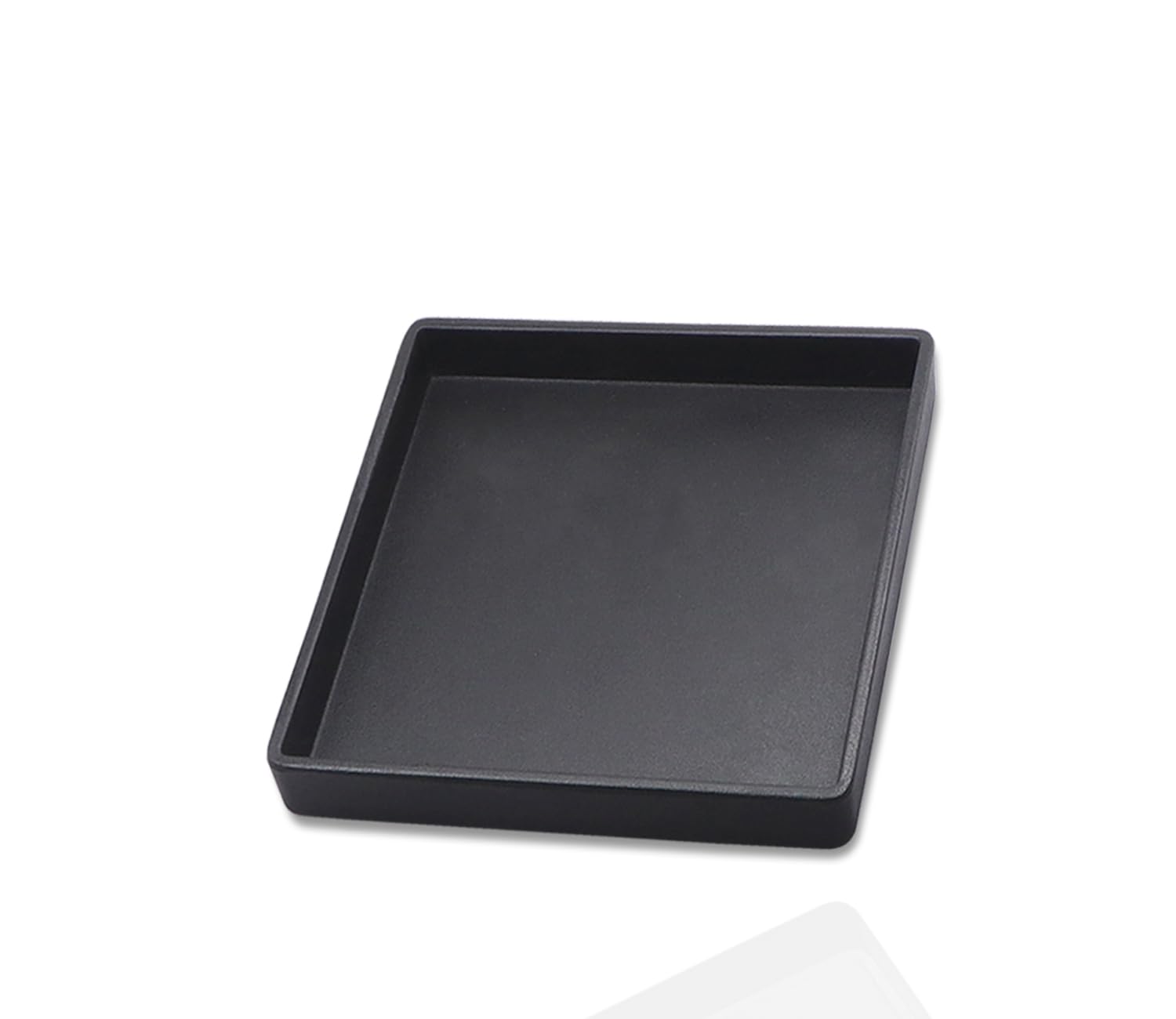 Square Tray for Organization, 11 Inch Plastic Serving Tray, Multi-Purpose Decorative Tray for Bathroom Countertop, Dresser, Ottoman & Coffee Table, Vanity Tray for Jewelry & Makeup, White