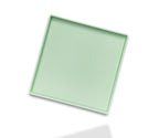Square Tray for Organization, 11 Inch Plastic Serving Tray, Multi-Purpose Decorative Tray for Bathroom Countertop, Dresser, Ottoman & Coffee Table, Vanity Tray for Jewelry & Makeup, White