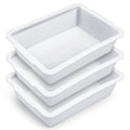 Remerry 3 Pack Polypropylene Containment Tray 15" L x 10.8" W x 4" H Rectangular Lab Tray for Sterilizing and Drying Laboratory Supplies, Durable and Temperature Resistant Plastic