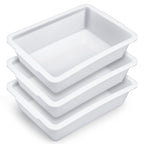 Remerry 3 Pack Polypropylene Containment Tray 15" L x 10.8" W x 4" H Rectangular Lab Tray for Sterilizing and Drying Laboratory Supplies, Durable and Temperature Resistant Plastic