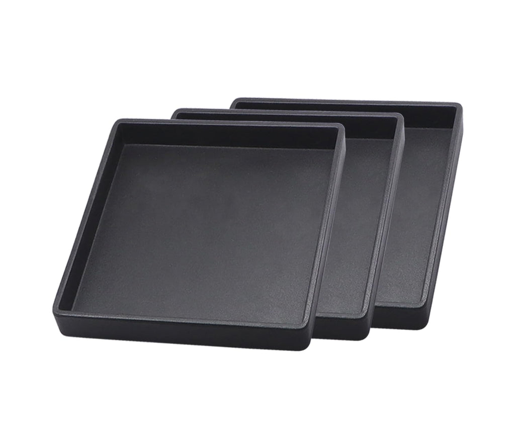 Square Tray for Organization, 11 Inch Plastic Serving Tray, Multi-Purpose Decorative Tray for Bathroom Countertop, Dresser, Ottoman & Coffee Table, Vanity Tray for Jewelry & Makeup, White
