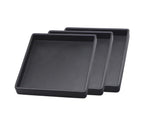 Square Tray for Organization, 11 Inch Plastic Serving Tray, Multi-Purpose Decorative Tray for Bathroom Countertop, Dresser, Ottoman & Coffee Table, Vanity Tray for Jewelry & Makeup, White