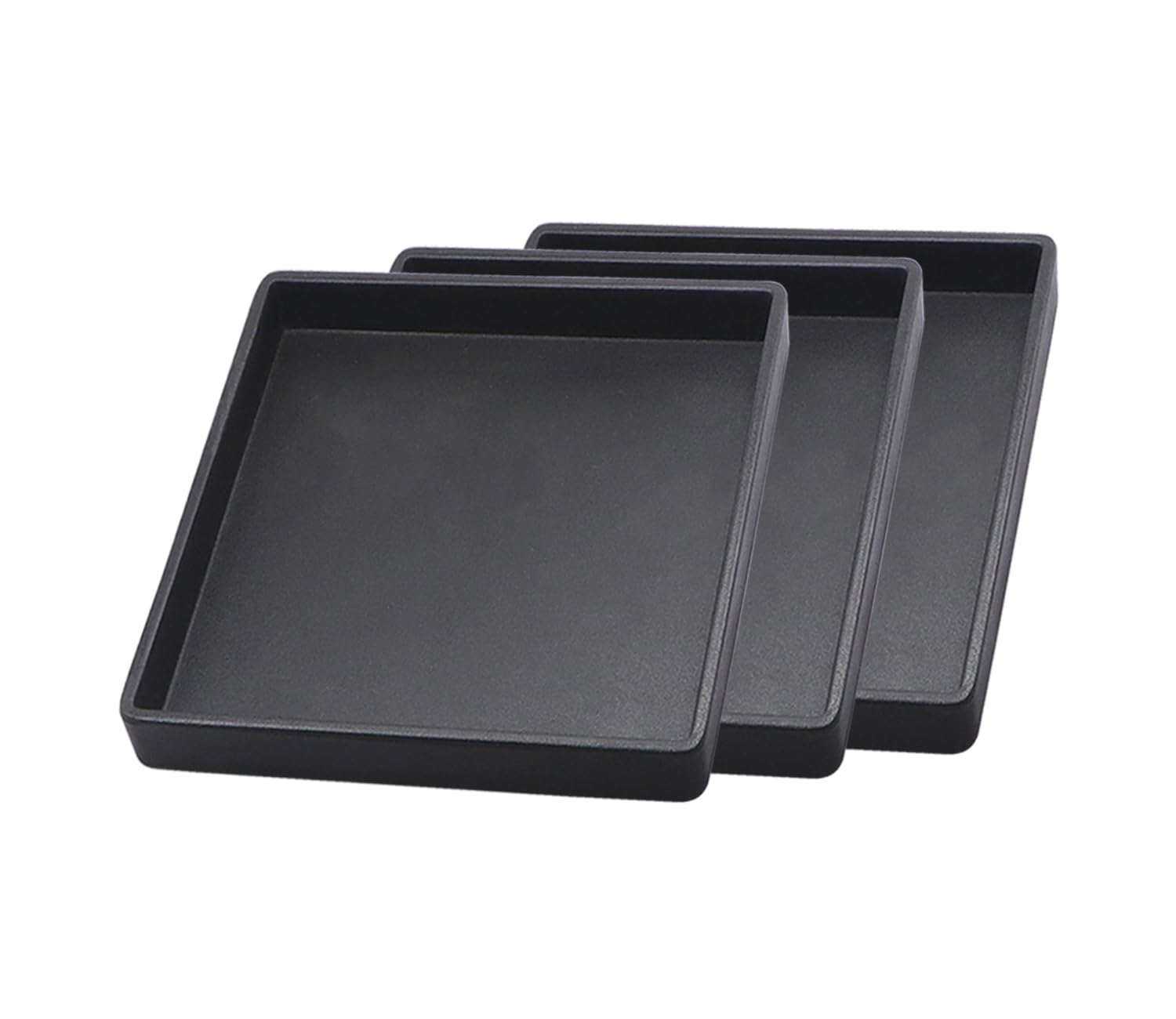 Square Tray for Organization, 11 Inch Plastic Serving Tray, Multi-Purpose Decorative Tray for Bathroom Countertop, Dresser, Ottoman & Coffee Table, Vanity Tray for Jewelry & Makeup, White