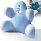 Lumbar Support Pillow for Office Chair, Back Pillow Lumbar Support for Car, Chair, Sofa - Improve Lower Back Pain Relief & Sitting Posture, Memory Foam Back Cushion for Long Sitting (Blue-01)