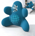 Lumbar Support Pillow for Office Chair, Back Pillow Lumbar Support for Car, Chair, Sofa - Improve Lower Back Pain Relief & Sitting Posture, Memory Foam Back Cushion for Long Sitting (Blue-01)