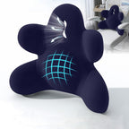 Lumbar Support Pillow for Office Chair, Back Pillow Lumbar Support for Car, Chair, Sofa - Improve Lower Back Pain Relief & Sitting Posture, Memory Foam Back Cushion for Long Sitting (Blue-01)