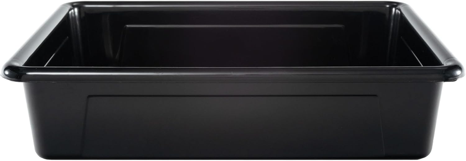 Storex Storage Tray, Letter Size, 10 x 13 x 3 Inches, Black (1 Tray only)