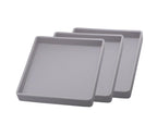 Square Tray for Organization, 11 Inch Plastic Serving Tray, Multi-Purpose Decorative Tray for Bathroom Countertop, Dresser, Ottoman & Coffee Table, Vanity Tray for Jewelry & Makeup, White