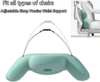 Lumbar Support Pillow for Office Chair, Back Pillow Lumbar Support for Car, Chair, Sofa - Improve Lower Back Pain Relief & Sitting Posture, Memory Foam Back Cushion for Long Sitting (Blue-01)