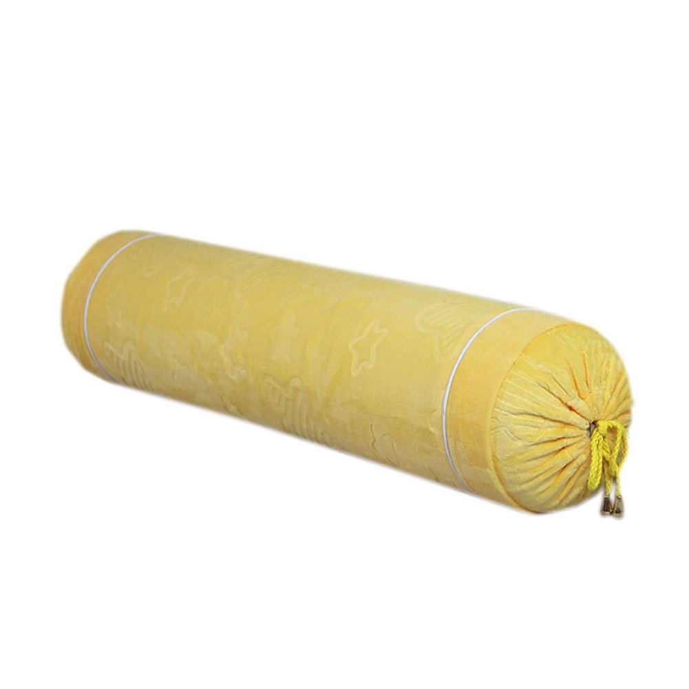 Solid Colors Bolster Cylindrical Candy Pillow Sleeping Cushion Neck Pillows Washable Waist Pillow (Pale Mauve)