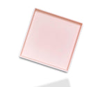 Square Tray for Organization, 11 Inch Plastic Serving Tray, Multi-Purpose Decorative Tray for Bathroom Countertop, Dresser, Ottoman & Coffee Table, Vanity Tray for Jewelry & Makeup, White