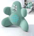 Lumbar Support Pillow for Office Chair, Back Pillow Lumbar Support for Car, Chair, Sofa - Improve Lower Back Pain Relief & Sitting Posture, Memory Foam Back Cushion for Long Sitting (Blue-01)