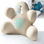 Lumbar Support Pillow for Office Chair, Back Pillow Lumbar Support for Car, Chair, Sofa - Improve Lower Back Pain Relief & Sitting Posture, Memory Foam Back Cushion for Long Sitting (Blue-01)