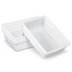 Remerry 3 Pack Polypropylene Containment Tray 15" L x 10.8" W x 4" H Rectangular Lab Tray for Sterilizing and Drying Laboratory Supplies, Durable and Temperature Resistant Plastic