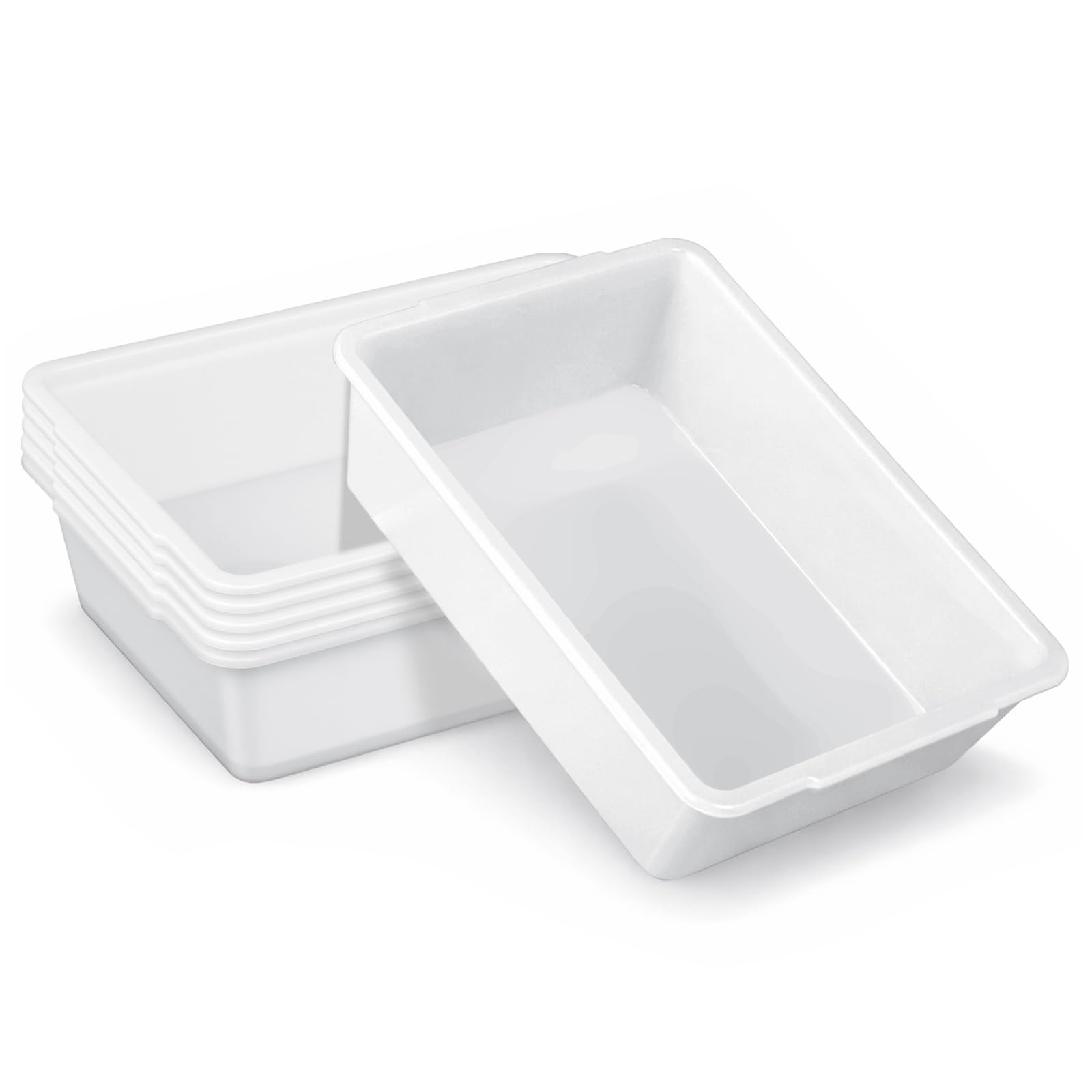Remerry 3 Pack Polypropylene Containment Tray 15" L x 10.8" W x 4" H Rectangular Lab Tray for Sterilizing and Drying Laboratory Supplies, Durable and Temperature Resistant Plastic