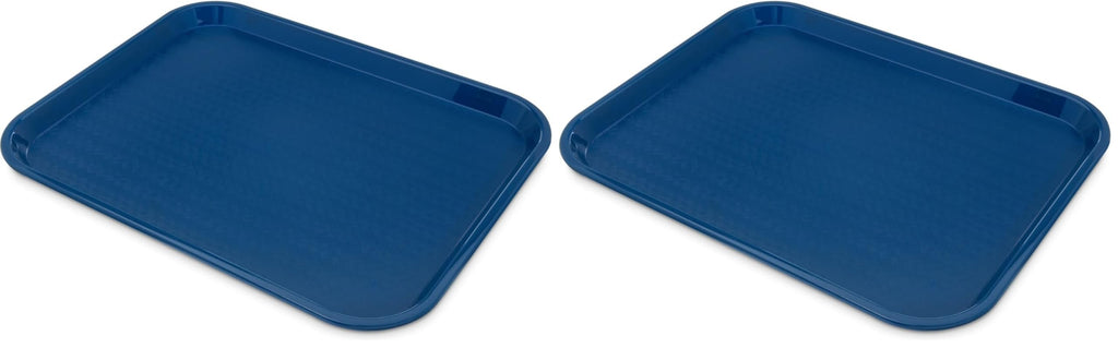 Carlisle FoodService Products Café Cafeteria Tray, Fast Food Tray for Restaurant or Commercial Use, 14" x 18", 12 Count, Blue
