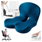 Memory Foam L-Shaped Integrated Seat Cushions for Car Truck Driver Ergonomic L Shape Lumbar Cushion Sciatica Back Pain Relief Office Chair Butt and Back Support Pillow Long Driving Booster Seat (G1)