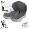 Memory Foam L-Shaped Integrated Seat Cushions for Car Truck Driver Ergonomic L Shape Lumbar Cushion Sciatica Back Pain Relief Office Chair Butt and Back Support Pillow Long Driving Booster Seat (G1)