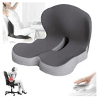 Memory Foam L-Shaped Integrated Seat Cushions for Car Truck Driver Ergonomic L Shape Lumbar Cushion Sciatica Back Pain Relief Office Chair Butt and Back Support Pillow Long Driving Booster Seat (G1)