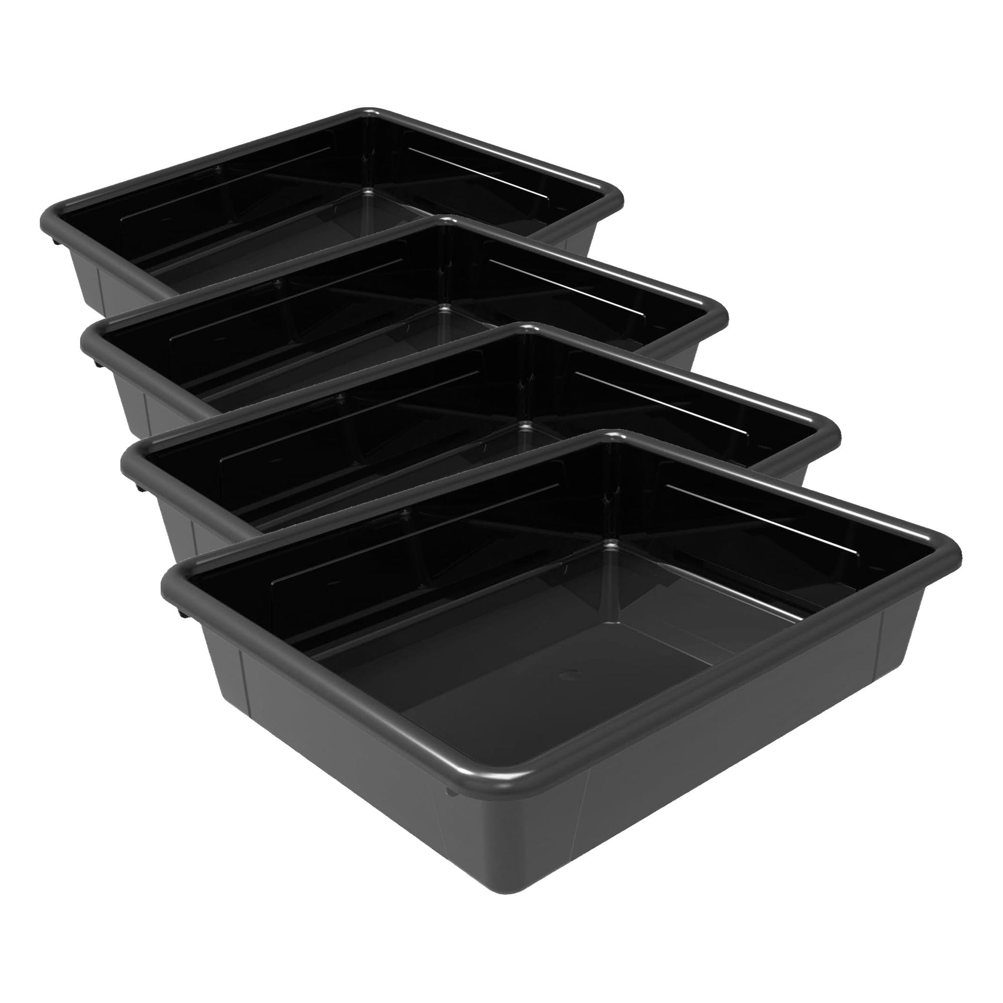 Storex Storage Tray, Letter Size, 10 x 13 x 3 Inches, Black (1 Tray only)
