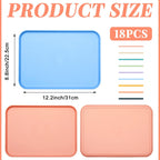 18 Pack 12"x9" 9 Colors Colorful Plastic Fast Food Trays for Kitchen Restaurant Party Cafeteria