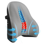 LIQUN Memory Foam Seat Waist Pillow, for Office Chair, Car, Game Chair Lower Back Pain Relief and Improve Posture Lumbar Support Pillow, (Black)