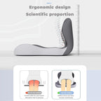 Memory Foam L-Shaped Integrated Seat Cushions for Car Truck Driver Ergonomic L Shape Lumbar Cushion Sciatica Back Pain Relief Office Chair Butt and Back Support Pillow Long Driving Booster Seat (G1)