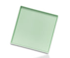 Square Tray for Organization, 11 Inch Plastic Serving Tray, Multi-Purpose Decorative Tray for Bathroom Countertop, Dresser, Ottoman & Coffee Table, Vanity Tray for Jewelry & Makeup, White