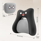 Black Cartoon Ergonomic Memory Foam Lumbar Support Pillow for Car Office Chair Lower Back Pain Relief
