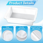 Remerry 3 Pack Polypropylene Containment Tray 15" L x 10.8" W x 4" H Rectangular Lab Tray for Sterilizing and Drying Laboratory Supplies, Durable and Temperature Resistant Plastic