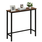 Narrow Console Table, 29.5" Small Entryway Table, Thin Hallway Tables, Slim Sofa Side Tables for Hallway, Living Room, Bedroom, Foyer, Marbleized White