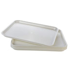 Eslite Rectangular Plastic Serving Trays,Fast Food Serving Cafeteria Trays,17"X13",Set of 6 (Grey)