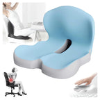 Memory Foam L-Shaped Integrated Seat Cushions for Car Truck Driver Ergonomic L Shape Lumbar Cushion Sciatica Back Pain Relief Office Chair Butt and Back Support Pillow Long Driving Booster Seat (G1)