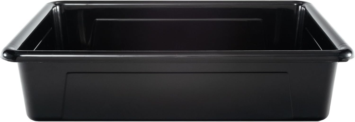 Storex Storage Tray, Letter Size, 10 x 13 x 3 Inches, Black (1 Tray only)