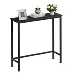 Narrow Console Table, 29.5" Small Entryway Table, Thin Hallway Tables, Slim Sofa Side Tables for Hallway, Living Room, Bedroom, Foyer, Marbleized White