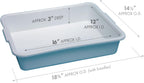 United Scientific™ Polypropylene Multi-Purpose Containment Tray - for Sterilizing and Drying Laboratory Supplies - Polypropylene Rectangular Plastic Tray - 18.375" L x 14.125" W x 3" H, 1 Count