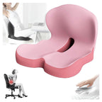 Memory Foam L-Shaped Integrated Seat Cushions for Car Truck Driver Ergonomic L Shape Lumbar Cushion Sciatica Back Pain Relief Office Chair Butt and Back Support Pillow Long Driving Booster Seat (G1)