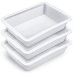 Remerry 3 Pack Polypropylene Containment Tray 15" L x 10.8" W x 4" H Rectangular Lab Tray for Sterilizing and Drying Laboratory Supplies, Durable and Temperature Resistant Plastic