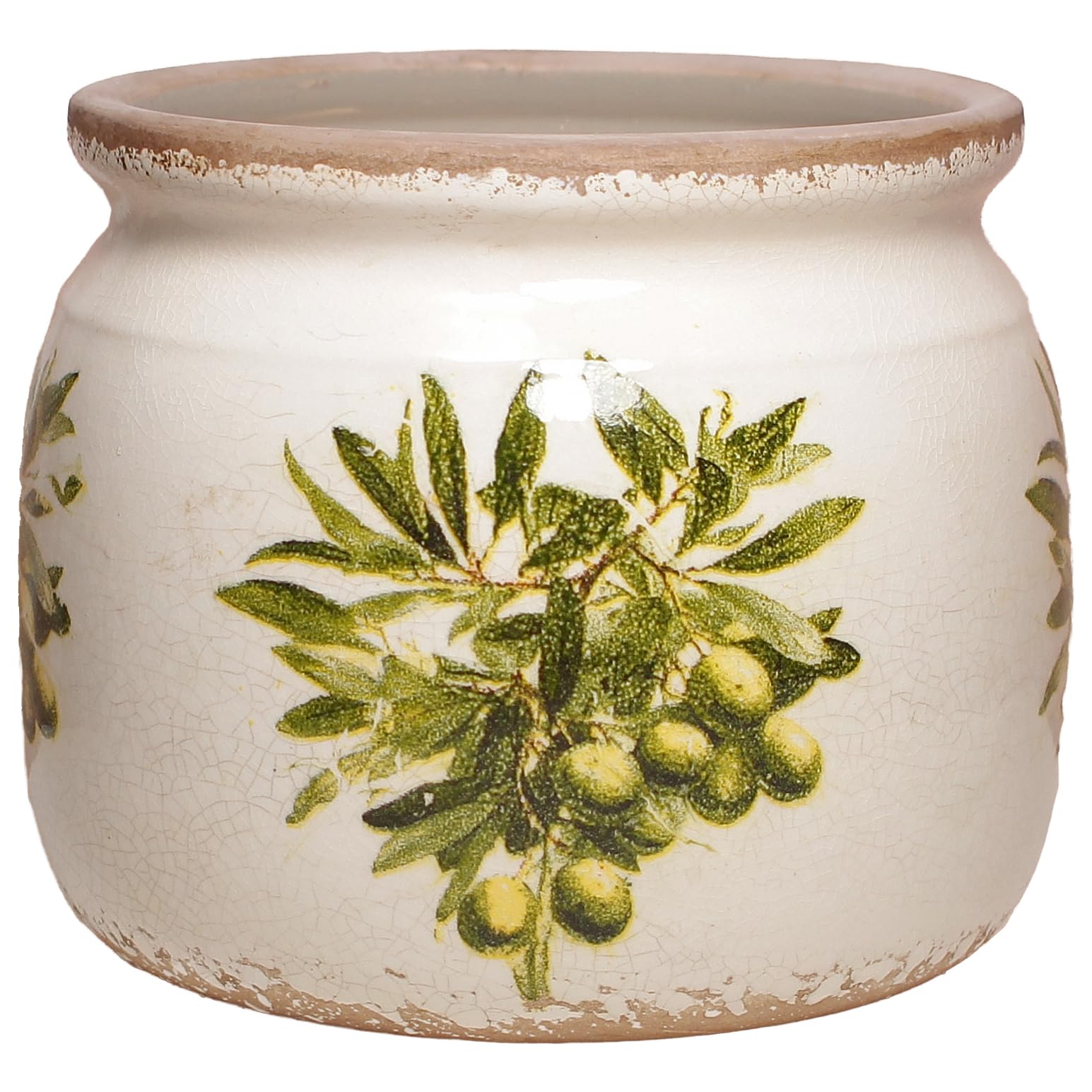Decorative Pots Spring Decor, Pastel Floral Ceramic Garden Pots with Drainage, 6.29 Inch Pink Vintage Grandma Flower Pots for Indoor Plants & Succulent, Crackle Glaze Pottery Planters, Mom Gifts