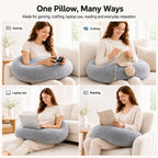 vamorry Gaming Pillow Arm Support Pillow for Bed & Sofa: Ergonomic U-Shaped Lap Pillow with Elbow Rest for Adults & Kids - Reduces Arm Pain & Fatigue During Gaming, Reading, Working & Crocheting