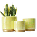 Gepege Ceramic Pots for Plants, Rainbow Pearl Glaze Planter with Drainage Hole, 6.0 inch+5.0 Inch+4.0 Inch. Indoor-Outdoor Large Round Succulent Orchid Flower Pots